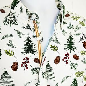 Denim & Flower Christmas Forest Button Down Shirt